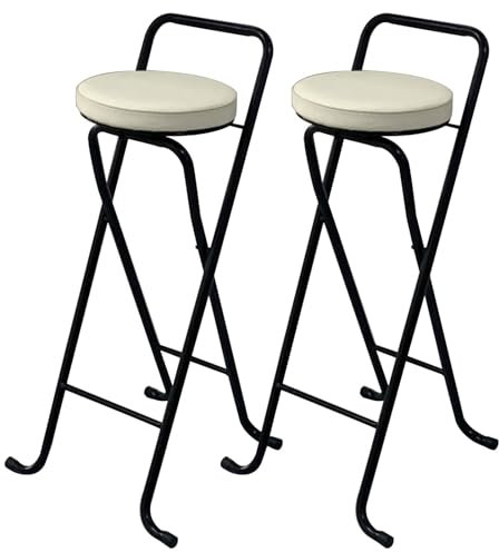 AJYBYUKJ Klappbarer Barhocker, robuster runder Klapphocker für Erwachsene, für die Küche, Theke, Zimmer, Zuhause, Camping, drinnen und draußen Beauty Comes