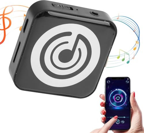 MP3 Player mit Bluetooth, Tragbarer Verlustfreier Sound Musik Player mit 3,5 mm Kopfhöreranschluss, Tragbarer Digitaler Audio Player, Unterstützt Bis zu 32 GB (Black)