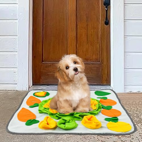 YBCCBY Schnüffelmatte Hund Schnüffelteppich Kaninchen Waschbar Schnüffelspielzeug Hundespielzeug Intelligenz Futtermatte Trainingsmatte Schnüffeldecke Suchteppich für Haustier(56 * 56cm)