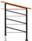 Adjustable Outdoor Handrails for Stairs - Wrought Iron Solid Wood Railings Handrails for Outdoor Steps, Black Hand Rails Stairs for Garden Exterior Staircases Staircase Handrails (1 to 3 Steps,C)