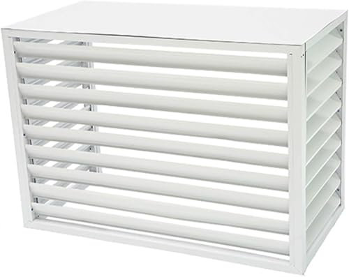 Abdeckung Für Klimaanlage,Sichtschutz für wärmepumpe,Aluminium-Klimaanlagenrahmen,dekorativer Sichtschutz (4 sides)