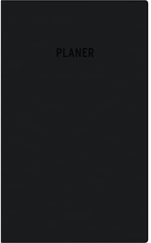 Zettler Taschenplaner 1M/2S schwarz Register 2026 – Monatsplaner 10 × 16 cm, 32 Seiten, 1 Monat auf 2 Seiten, Registerschnitt, Stundeneinteilung 8–19 Uhr, Arbeitstage- & Wochenzählung, FSC