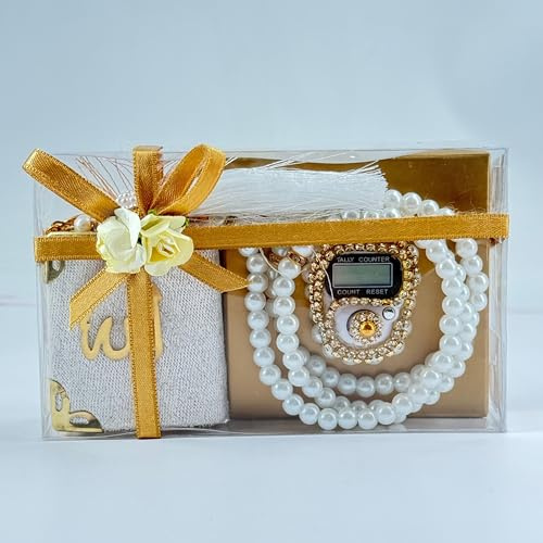 6 Stück Zikirmatik und Tasbih Set, Islamische Geschenke (Cappuccino)