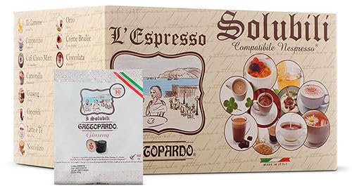160 Capsule Gattopardo compatibili con Nespresso GINSENG Bevanda solubile - 2 Cartone da 80 ToDa Gattopardo Compatibili con macchina caffè sistema Nespresso -