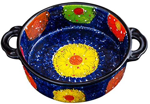 Lasagne Dish Baking Dishes with Handle, Ceramic Small Casserole Dish for Oven, Deep Round Lasagna Pan