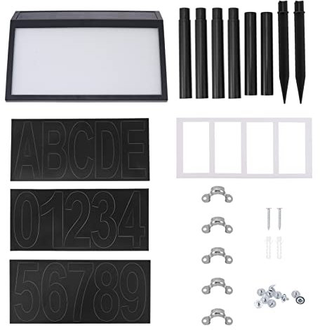 Lurrose Luz De Placa De Puerta Enchufe De Piso Placa De Indicación Para Puerta Energía Solar De Dirección Luz De Número De Casa Solar Para Uso Nocturno