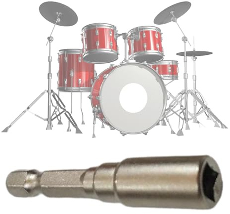 Drum Key Drill Bit, Magnetic Head Drill Bit Drum Key | Drum Accessoires Percussion Hardware Tool für Handübungen, Musikbegeisterte, Schraubendreiber