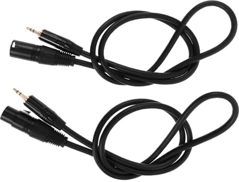 GARIOUANS 2pcs Trs to Xlr Mic Cable for Compact Synthesizers Xlr Splitter Cable for Pedalboards and Studio Equipment