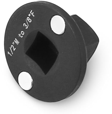 Koolenry 1/2 to 3/8 Low Profile Impact Socket Adapter Drive Reducing 1/2M to 3/8F Designed for Tight Spaces Socket Adapter BX103045-B