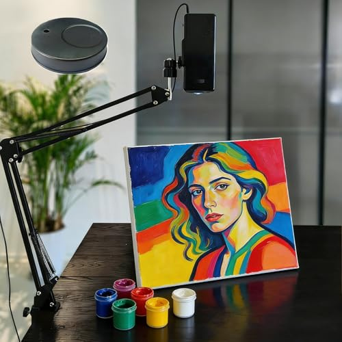 Projecteur d'art Intelligent, Lampe de Projection Portable pour Le Dessin avec Une Taille Ajustable de 18 à 200 cm, résolution 640 x 480, connectivité Bluetooth et Wi-FI
