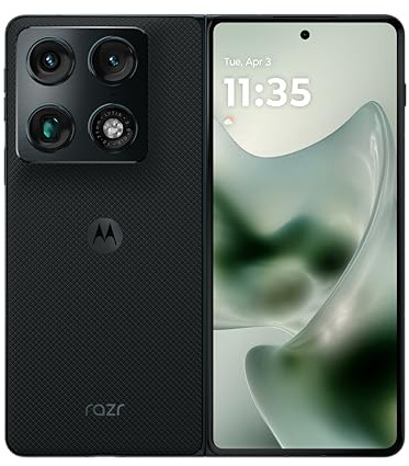 Motorola Razr Fold 16 512 Go, téléphone Portable, débloqué, écran Interne: 8.09“/Externe: 6.56“, caméra Principale 50 MP avec IA, Batterie 6000 mAh, Blackened Blue (Noir) + Coque/Film Protection
