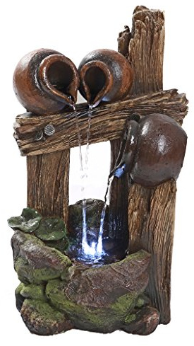 Design Toscano acqua Fontana con luce LED – l' acqua Urns di Ravello Garden Decor fontana – Outdoor Water Feature