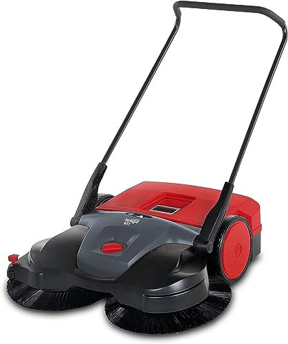 Haaga Handkehrmaschine 697 Profi (mit akkubetriebenen Bürsten, egal ob nass, trocken, Sand oder gar Getränkedosen, geeignet für Flächen ab 200 m²) 101002