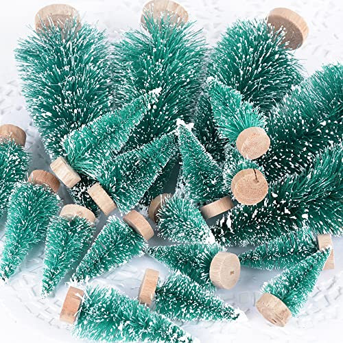 (H: 4.5cm+6.5cm+8.5cm+12.5cm) 30 Stück Mini Weihnachtsbaum Künstlich Klein Mini Tannenbaum Christbaum mit Ständer Weihnachtsdeko Weihnachten Tischdeko Winterdeko Geschenk Decoration oder Modellbau