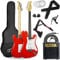 3rd Avenue XF Full Size 4/4 Electric Guitar Ultimate Kit with 10W Amp, Cable, Stand, Gig Bag, Strap, Spare Strings, Picks, Capo – Red