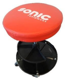 SONIC 48126 Werkstatthocker schwarz Rot