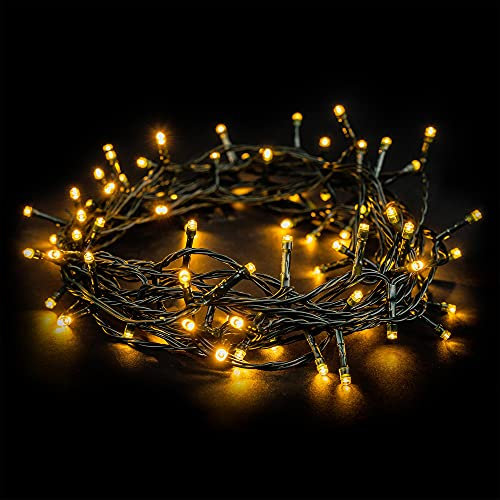 EMOS LED Lichterkette mit Timer-Funktion | LED Deko Classic Länge 8m, 80 LEDs, 230V mit Stecker, Lichterkette Innen und Lichterkette Außen wasserdicht IP44, Farbtemperatur: warmweiß