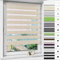 Magiea Doppelrollo Klemmfix ohne Bohren & mit Bohren, Leinen 40x120cm (BxH) Duo Rollo, Klemmrollo lichtdurchlässig und Blickdicht, Fensterrollo Sonnenschutzrollo für Fenster & Tür