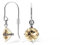 TIABELLE – Ohrhänger ENYA aus Titan mit funkelnden Swarovski® Zirconias – Silberfarbene Ohrringe hängend für Damen – allergenfrei & hautverträglich – Handmade in Germany (8,8mm ø | Yellow)
