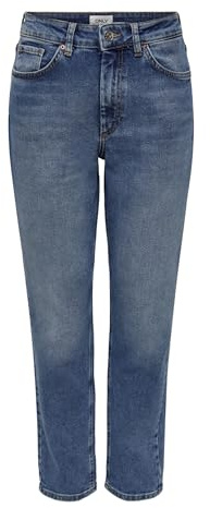 Only Femme ONLVENEDA Life MOM Jeans REA844 Noos Pantalons, Dark Blue Denim, S/34