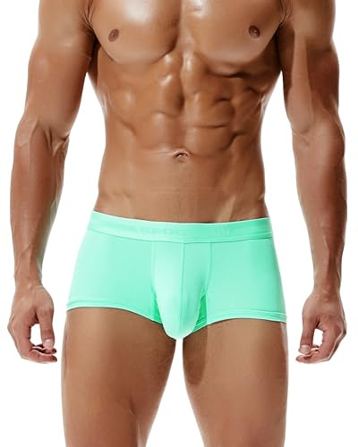 BEEMEN Low Rise Herren Eisseide Mikrofaser Unterwäsche Männer Slip Boxerbrief Trunk Brief aus atmungsaktiver Nylon Weiche Dünne Kühle Unterhose