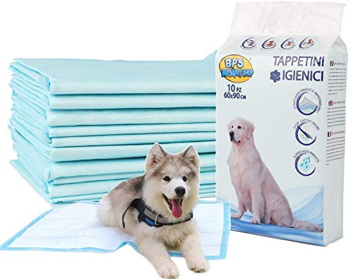 BPS BUENA PET SHOP TAPPETINI IGIENICI PER CANI 60X90 120PEZZI ,TAPPETINI ASSORBENTI PER ANIMALI DOMESTICI , IN CONFEZIONI DIVISI