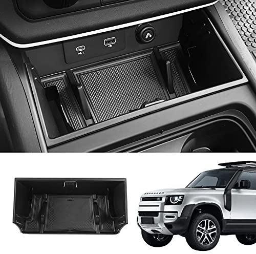 Bomely Fit Land Rover Defender Center Console Organizer Tray Storage Box for 2020-2022 Land Rover Defender 90 110 130 (Center Console Storage Box)