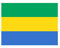 Stormflag Gabun Flagge(90cmx150cm) Polyester Pongee 90g mit genäht.