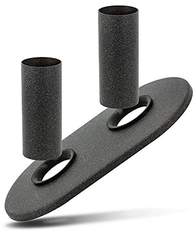 Heizungsrohr Abdeckung Set 20mm Anthrazit Messing | Abdeckrosette Doppelrosette & 2 Rohrabdeckung Abdeckrohre Rohrmanschette Heizkörper | Rohrverkleidung Für heizungsrohre Heizkörperabdeckung