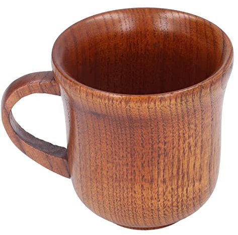 BuyWeek Taza de café, 300 ml Taza de té de madera Aislamiento térmico Bebida Café Taza de té con asa para el hogar Oficina