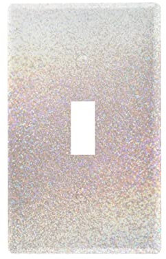 Glitter Light Pearl Tint Duplex Outlets Light Switch Cover Decorative Wall Plate for Home Switch 4.5x7.0 cm Soft Crystal Texture