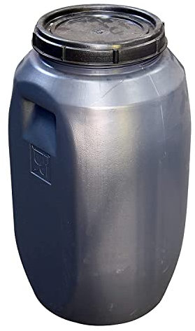 Mugar - Fûts en PVC avec certificat alimentaire - Différentes capacités et fermetures - Fûts de stockage et de transport (60 litres, bouche large et filetage)