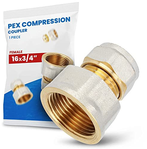 Suelo Calefacción Conector Recto 16 x 3/4'' RH PEX-AL-PEX | Compresión Múltiples Capas de Tubería Tornillo
