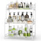 EKNITEY 3 Tier Countertop Organizer for Bathroom - Counter Storage for Makeup, Cosmetics, Perfume - Kitchen Spice Rack White (No Assembly)