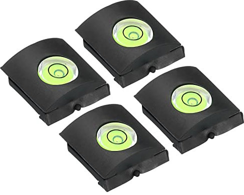 PATIKIL Camera Level Hot Shoe Cover, 4 Pack Hot Shoe Bubble Level Cap Hot Shoe Protector Suitable for Nikon for Fujifilm for Pentax DSLR/SLR Camera, Black
