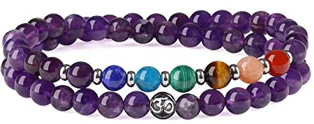 GAVU OM Heilkristall 7 Chakren Armband