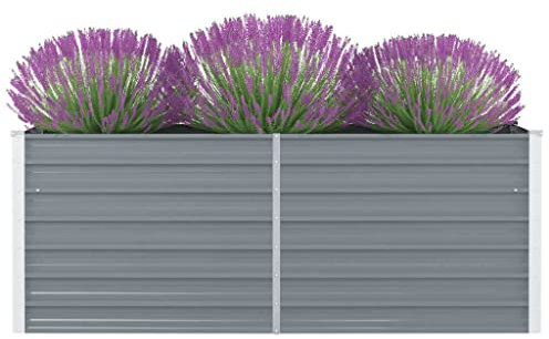 INLIFE Hochbeet 160 x 80 x 45 cm Verzinkter Stahl Grau,6.96kg,47011