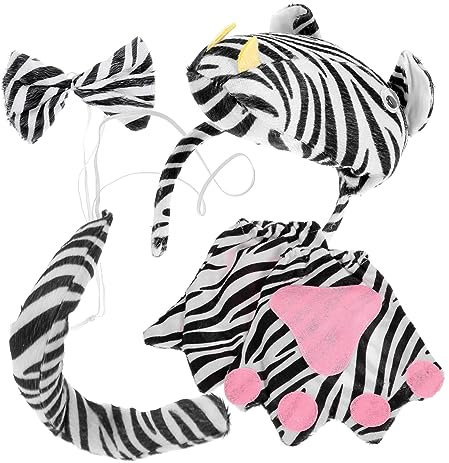 DRESSOOS Kostüm Zubehör Set Stirnband Fliege Handschuhe Erwachsene Halloween Party Supplies