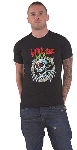 Blink-182 T Shirt Six Arrow Skull Band Logo Nue offiziell Unisex Schwarz M