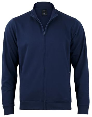 Sweatjacke BLANK, mit Stehkragen, Reißverschluss und 2 Schubtaschen | French Terry marine Gr XL