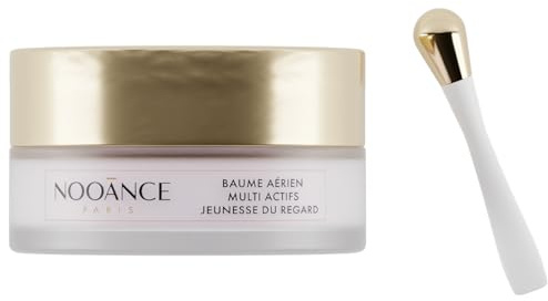 NOOĀNCE - Baume Aérien Jeunesse du Regard - Soin d’Exception Contour Yeux - Formule Innovante - Hydratant, Anti-âge, Anti-cernes/poches - Spatule de Massage Décongestionnante - 15ml - Made in France