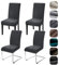 Alishomtll Lot de 4 et 6 housses de chaise extensibles en velours - Pour cuisine, restaurant, hôtel, banquet, mariage (gris foncé, 4 pièces)