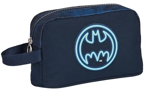 Safta BATMAN LEGENDARY - Porta Desayunos Térmico, Termo, Portatodo, Calidad y Máxima Resistencia, Porta Comida, Recreo, 21.5x6.5x12 cm, Color Azul Marino