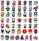 MUNSKT Lot de 50 Breloques pour sabots en PVC style dessin animé, accessoires de chaussures, décoration pour enfants, hommes, femmes