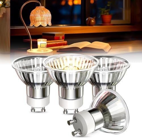 TobeBright 28W Wax Warmer Bulbs GU10,28W Wax Warmer Bulbs GU10 Warm White 2800K Wax Burner Bulbs Dimmable MR16 Reflector Bulb for Candle Warmer Lamp, Scentsy Lamp - 4 Pack