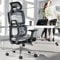 TONFARY Ergonomic Office Chair - Breathable High Back Armchair with Mesh Lumbar Support, 130° Tilt Backrest, Adjustable Seat Depth & 3D Armrest - Big and Tall, Swivel Rolling, Supports Up to 330 LBS