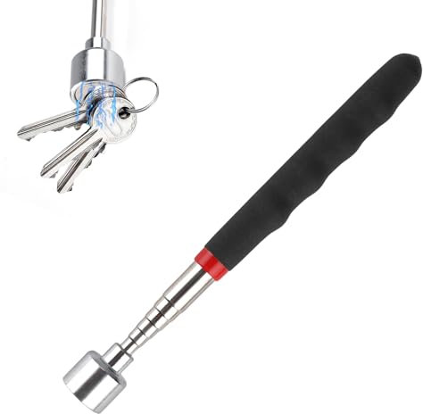 Teleskop-Magnet, Teleskop-Magnetstange 15 Pfund(6.8KG), magnetisches Dehnungswerkzeug mit Teleskoprohr, 6 Abschnitte, ausziehbar von 18 bis 77 cm, Gadget zum Finden von Metallteilen