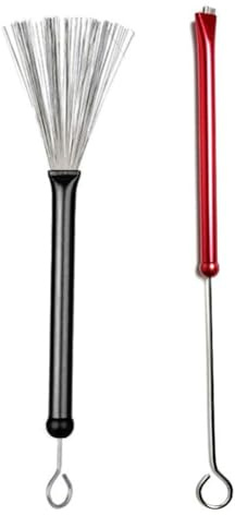 Begchy 2 Pack Percussion Brushes, Professional Wire Brushes, Jazz Drum Brushes, Percussion Drum Brushes