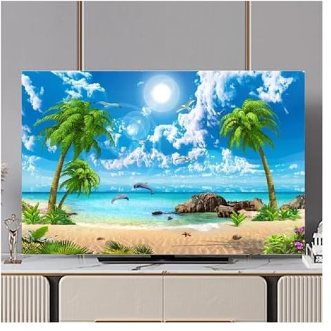 LXHZSY Outdoor TV Cover Fernsehhaube TV-Staubschutztuch 32-75 Zoll Niedliche Monitorabdeckung for Schutz des Bildschirms(09,55inch(125x78cm))