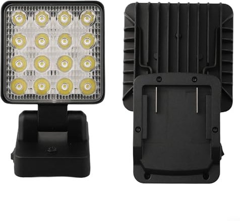 Luce da lavoro a LED compatibile con batteria Metabo 18V Caratteristiche 14 5V Protezione a bassa tensione, funzionamento a doppio interruttore, testa regolabile e design girevole